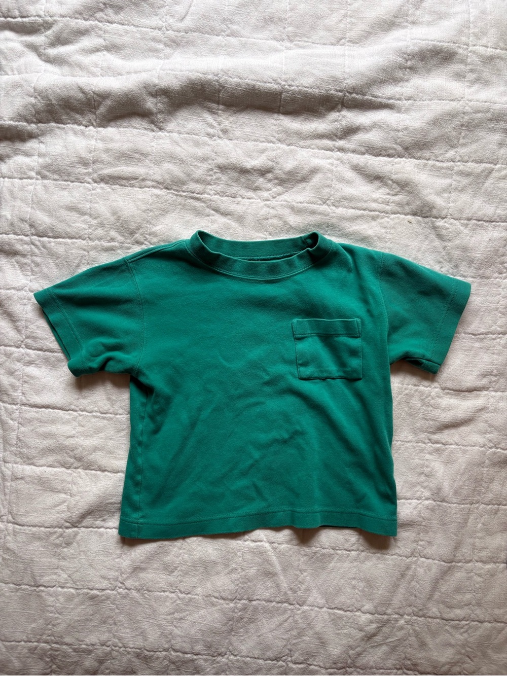 Gymboree Rainbow Tag Vintage  Green Pocket Cotton Tee Shirt Kids Size 5 / Large